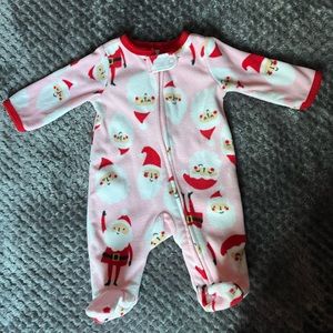 Newborn Santa clause themed Pajamas